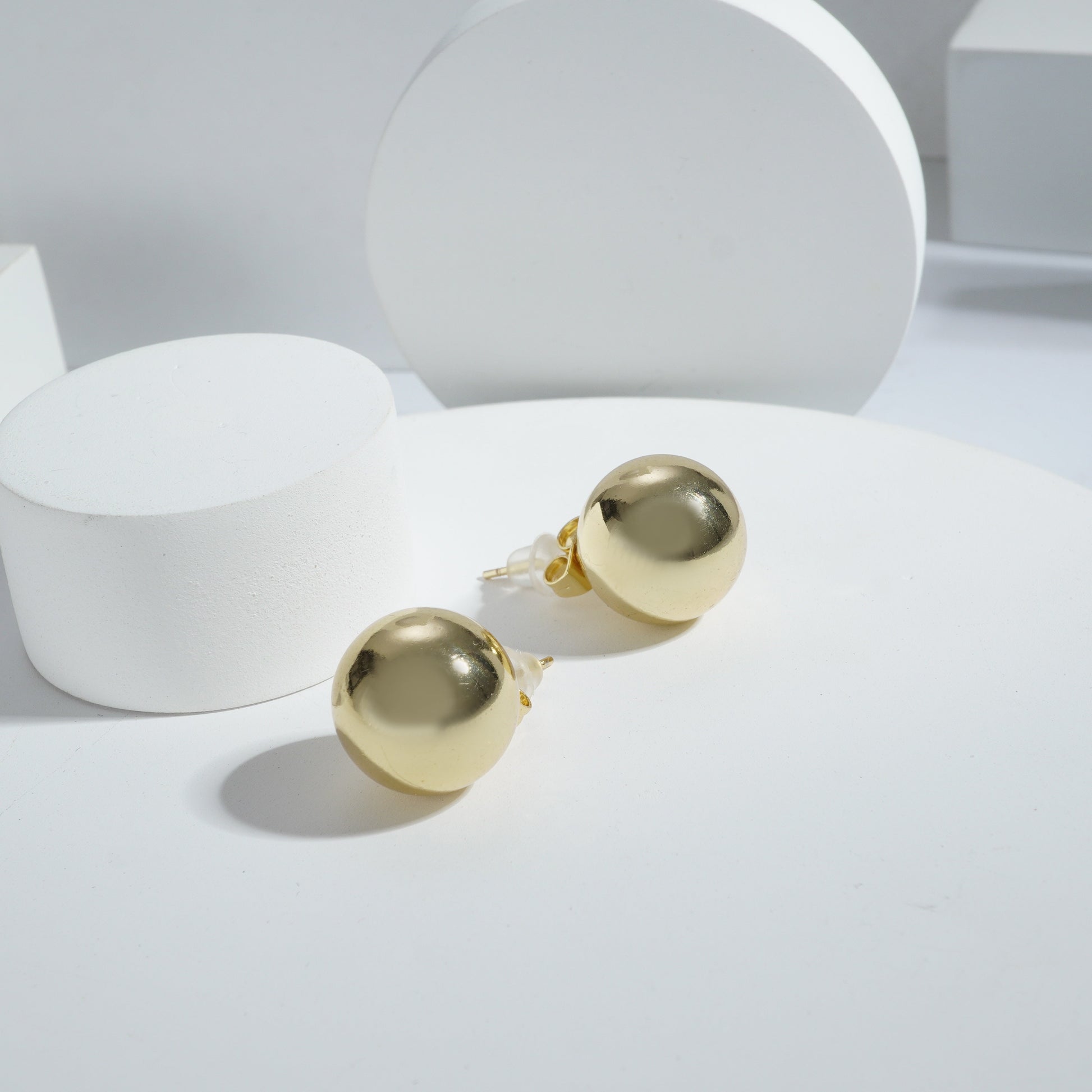 Circle Shape Tan Free Goldenpolish Western Earrings – Timeless Elegance with a Modern Twist