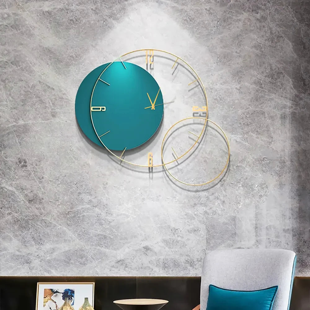 Creative Blue Metal Wall Clock – A Fusion of Elegance & Modern Aesthetic