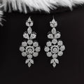 Diamond Flower Design Silver Diamond Necklace – A Floral Touch of Elegance and Radiance