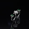 Double Finger Wear Silver Diamond Ring – A Bold Statement of Luxury and Modern Chic
