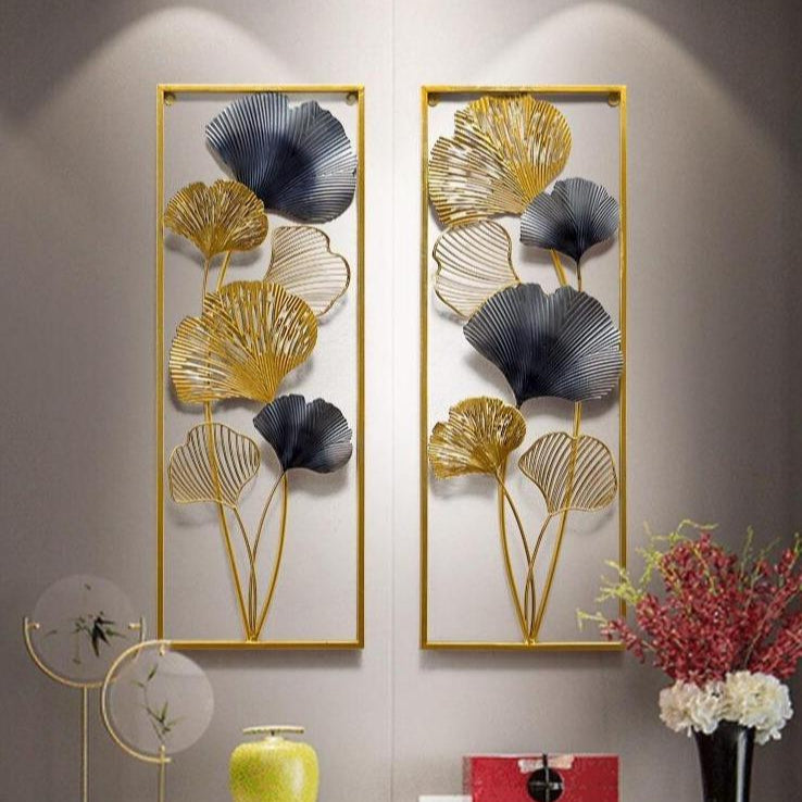 Dual Leaf Frame Wall Art Set of 2 – Nature-Inspired Elegance for Your Home