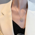 Dual Style Heart Pendant Necklace – Two Halves, One Sparkling Heart