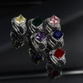 Emerald Cut Diamond Freesize Silvertone Ring – A Radiant Blend of Modern Sophistication and Timeless Charm