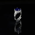 Emerald Cut Diamond Freesize Silvertone Ring – A Radiant Blend of Modern Sophistication and Timeless Charm