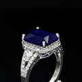 Emerald Cut Diamond Freesize Silvertone Ring – A Radiant Blend of Modern Sophistication and Timeless Charm