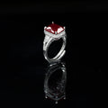 Emerald Cut Diamond Freesize Silvertone Ring – A Radiant Blend of Modern Sophistication and Timeless Charm