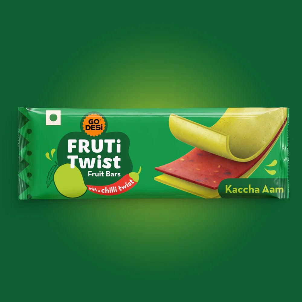 FRUTi Twist - Kaccha Aam | Fruit Bars  | Guava Papad - 10 Pcs
