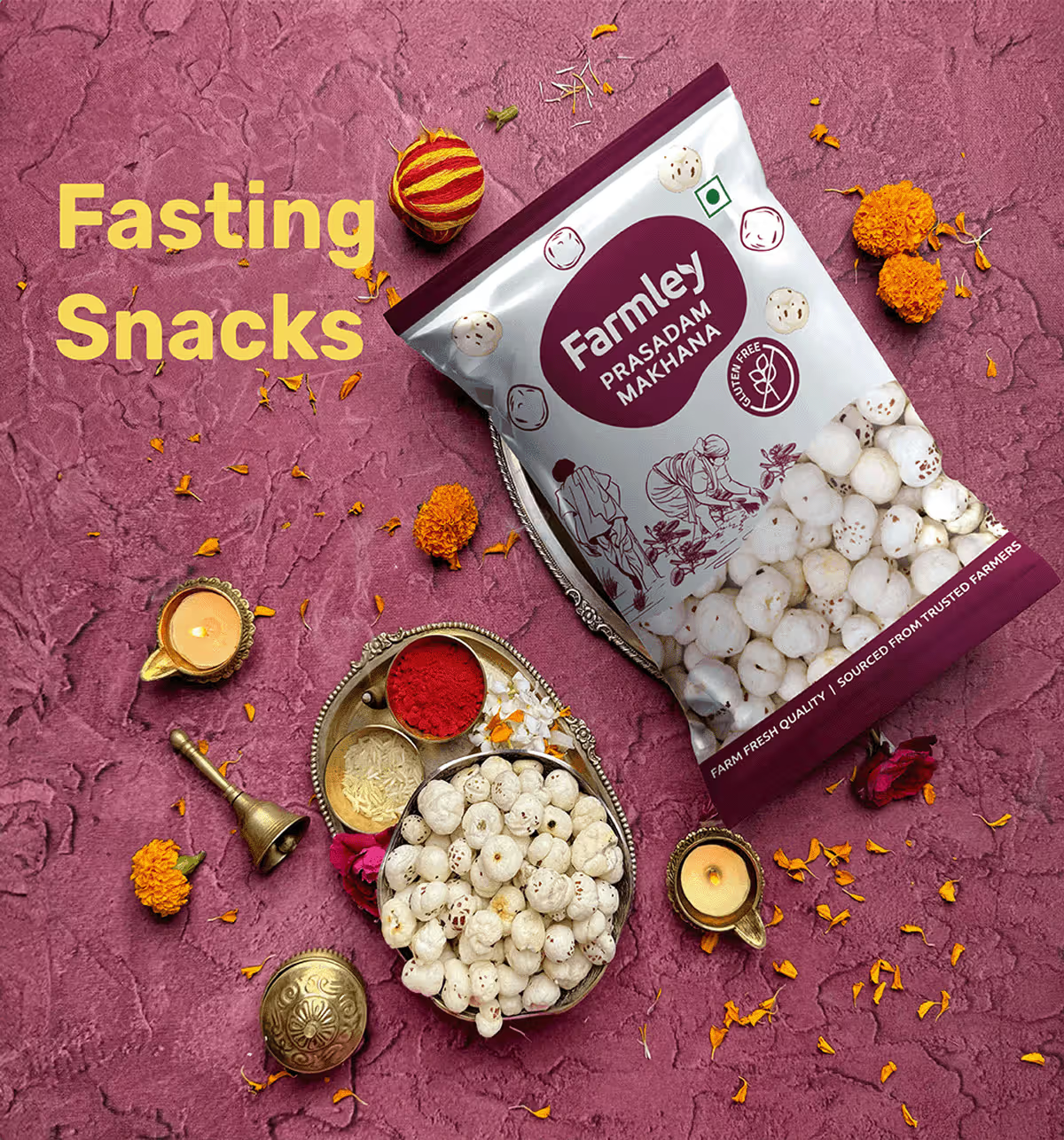 Farmley Prasadam Makhana – A Sacred Crunch of Purity & Tradition