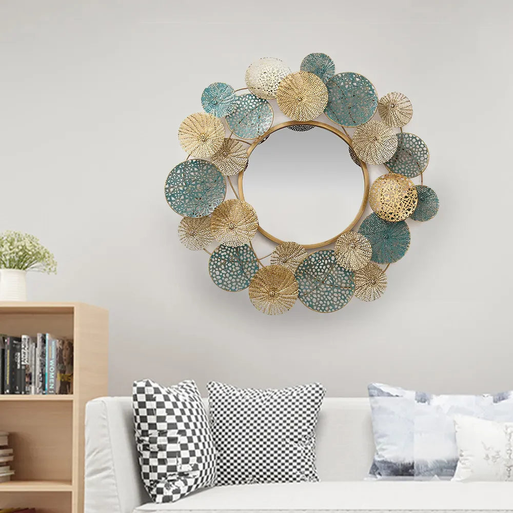 Flower Metal Wall Mirror – A Touch of Elegance and Charm