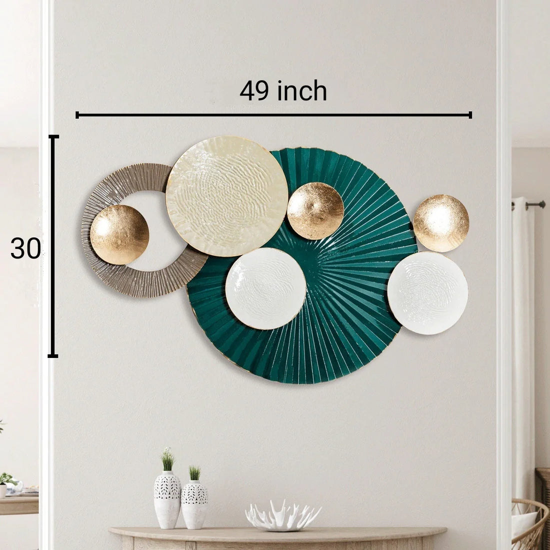 Forest Green Enormous Metal Wall Art – A Majestic Nature-Inspired Statement Piece