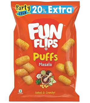 Fun Flips Puff Masala Flavour - Spicy and Crunchy Snack Sensation