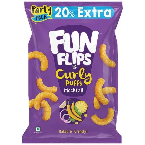 Fun Flips Puff Mocktail Flavour - Refreshingly Tangy Snack Treat