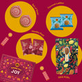 GO DESi Diwali Gift Box | Diwali Diya Set, Coconut Laddu, DESi POPz: Tangy Imli, Real Aam, Kaccha Aam, Meetha Paan | 12 Items