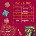 GO DESi Diwali Gift Box | Diwali Diya Set, Coconut Laddu, DESi POPz: Tangy Imli, Real Aam, Kaccha Aam, Meetha Paan | 12 Items