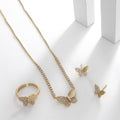 Gold-Polished Waterproof Butterfly Design Combo Jewelry – Elegance with Everyday Durability