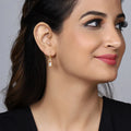 Golden Bask in Glory Hoop Danglers – Shine in Pure 925 Silver