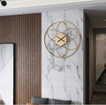 Golden Iron Flower Metal Wall Clock – Elegance in Every Tick