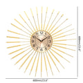 Golden Sun Metal Wall Clock – Radiance and Elegance in Every Tick