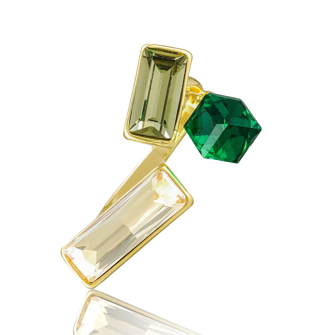 Goldpolished High-Quality Western Freesize Ring – Radiate Glamour with Timeless Elegance