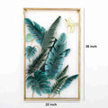 Green and Golden Frame Metal Wall Art – A Fusion of Elegance and Vibrancy
