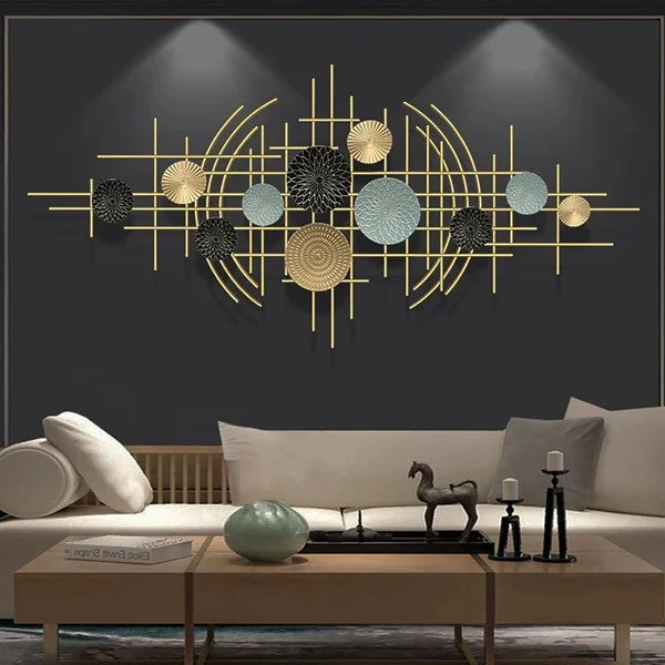 HT Gold Metal Wall Art – A Luxurious Touch to Your Space