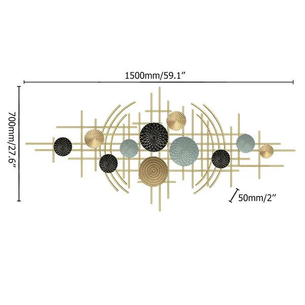 HT Gold Metal Wall Art – A Luxurious Touch to Your Space