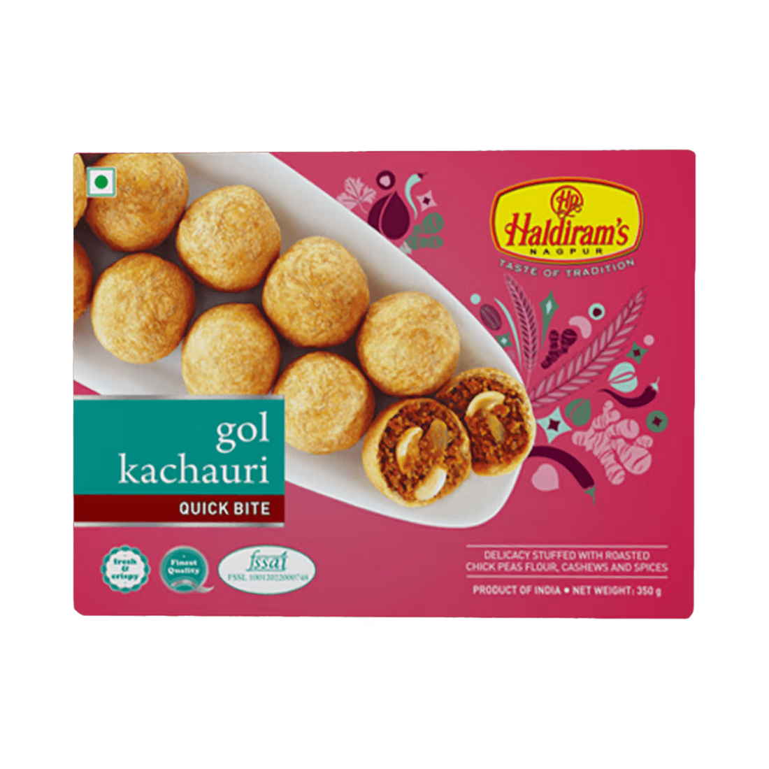 Haldiram’s Nagpur Gol Kachori – A Crispy Sphere of Spiced Delight
