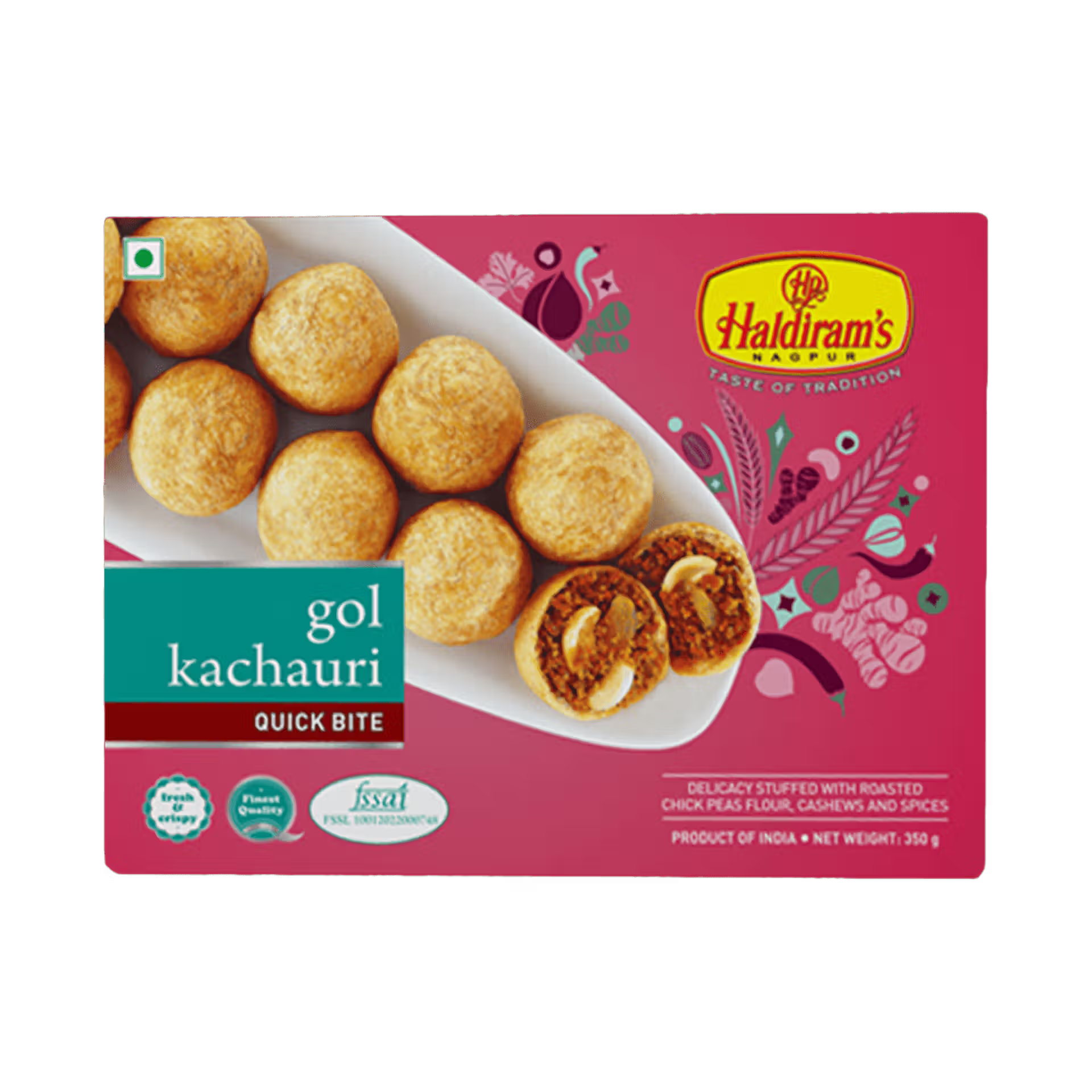 Haldiram’s Nagpur Gol Kachori – A Crispy Sphere of Spiced Delight