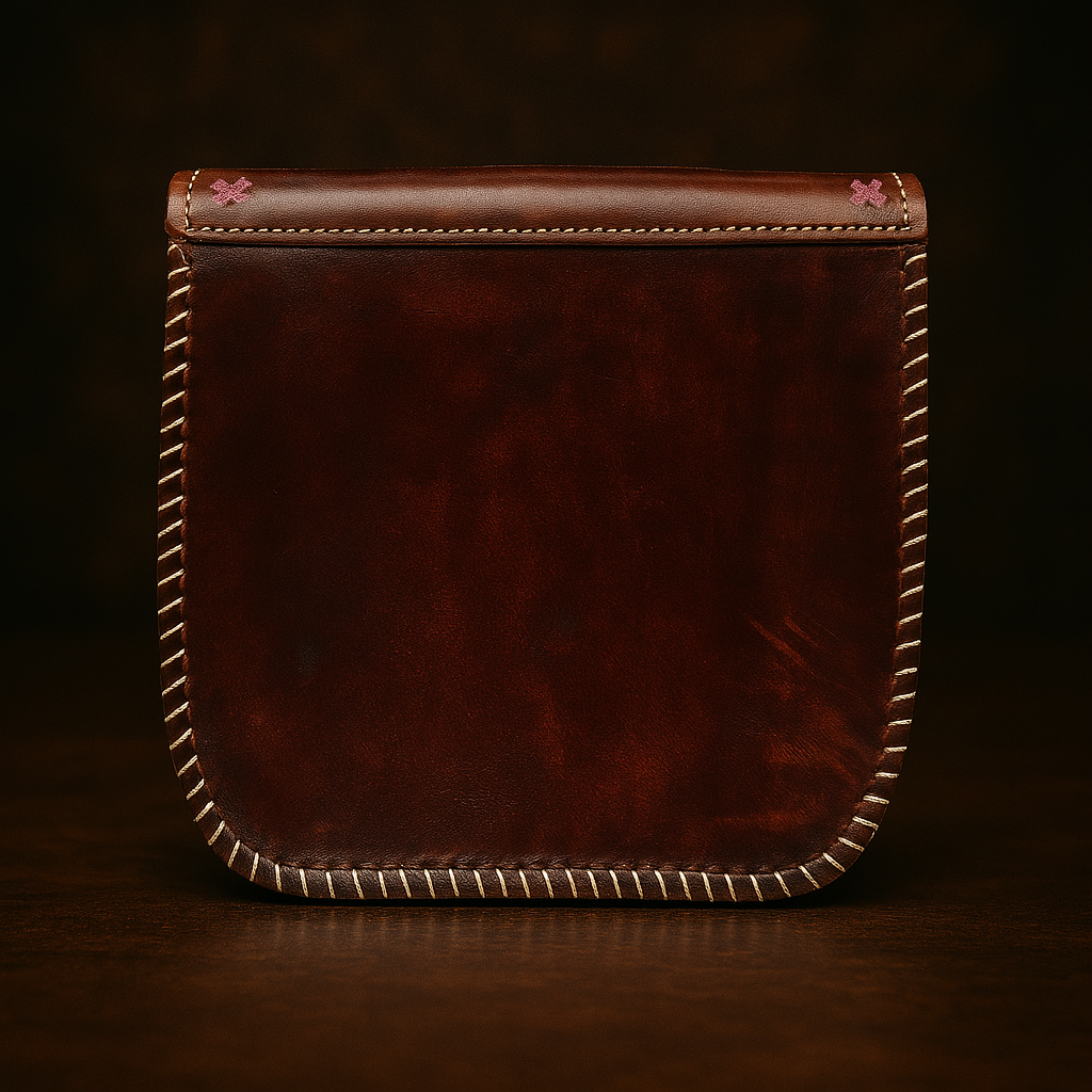 Heritage Leather Side Bag with Dedhi Work – Timeless Craftsmanship & Style