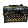 Hut Leather Bag with Jurr Work – A Blend of Artistry & Elegance