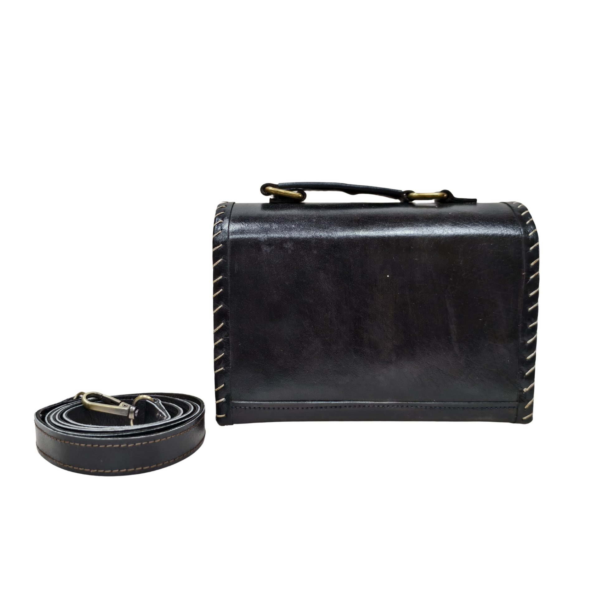 Hut Leather Bag with Jurr Work – A Blend of Artistry & Elegance
