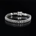 Imported American Diamond Two Line Silver Bracelet – Double the Sparkle, Timeless Elegance