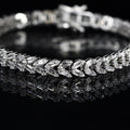 Imported American Diamond Two Line Silver Bracelet – Double the Sparkle, Timeless Elegance