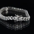 Imported American Diamond Two Line Silver Bracelet – Double the Sparkle, Timeless Elegance