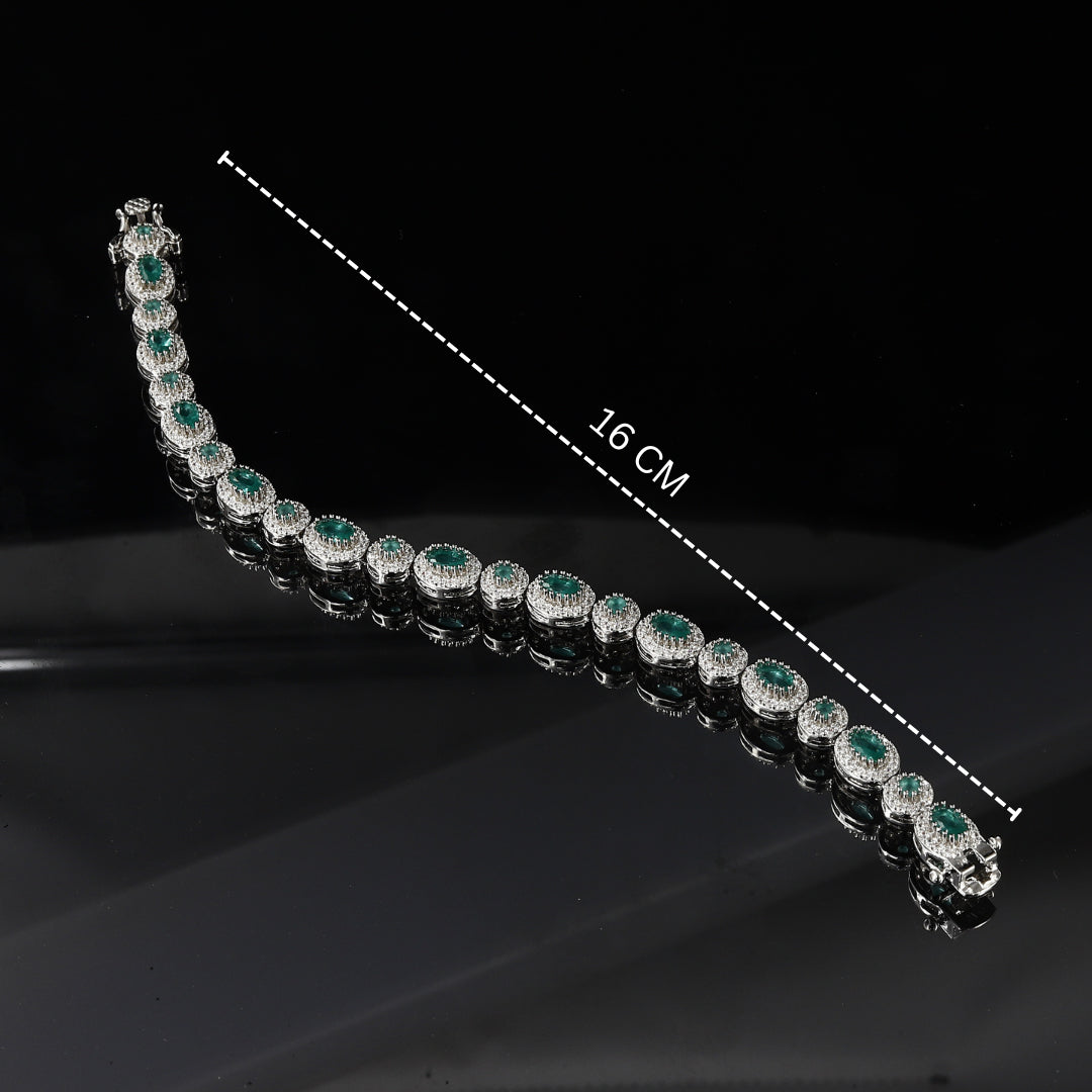 Imported Green American Diamond Loose Bracelet – A Graceful Touch of Emerald Elegance