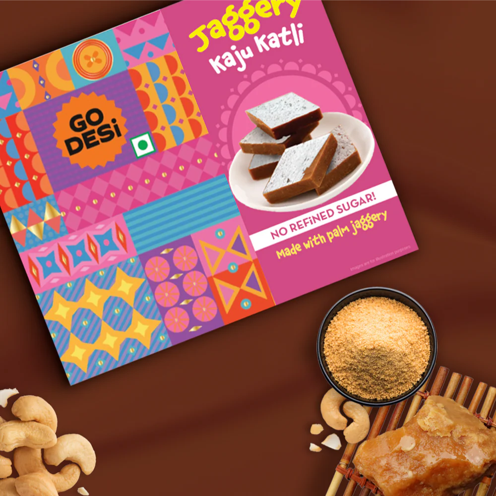 Jaggery Kaju Katli | Desi Meetha | Classic Sweets | 200g