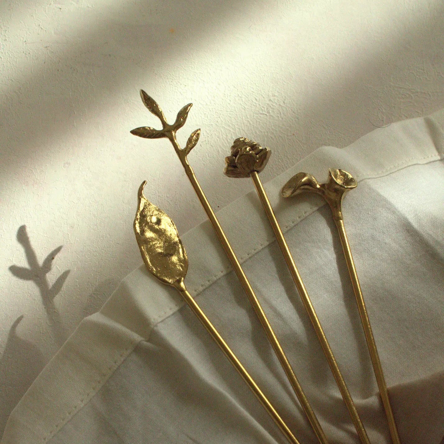 Juniper Brass Cocktail Stirrers | Elegant Stirring with a Touch of Luxury
