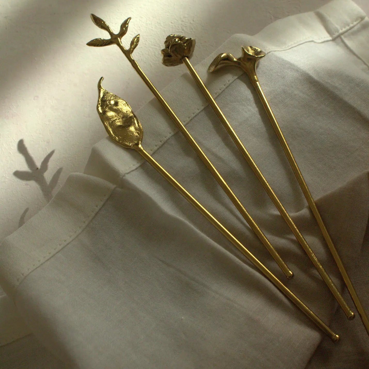 Juniper Brass Cocktail Stirrers | Elegant Stirring with a Touch of Luxury