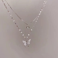 Layered Butterfly Pendant Necklace – Grace in Layers, Style in Flight