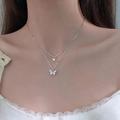 Layered Butterfly Pendant Necklace – Grace in Layers, Style in Flight