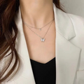 Layered Butterfly Pendant Necklace – Grace in Layers, Style in Flight
