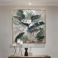 Lupin Leaves Frame Metal Wall Art – A Touch of Nature and Elegance for Your Home