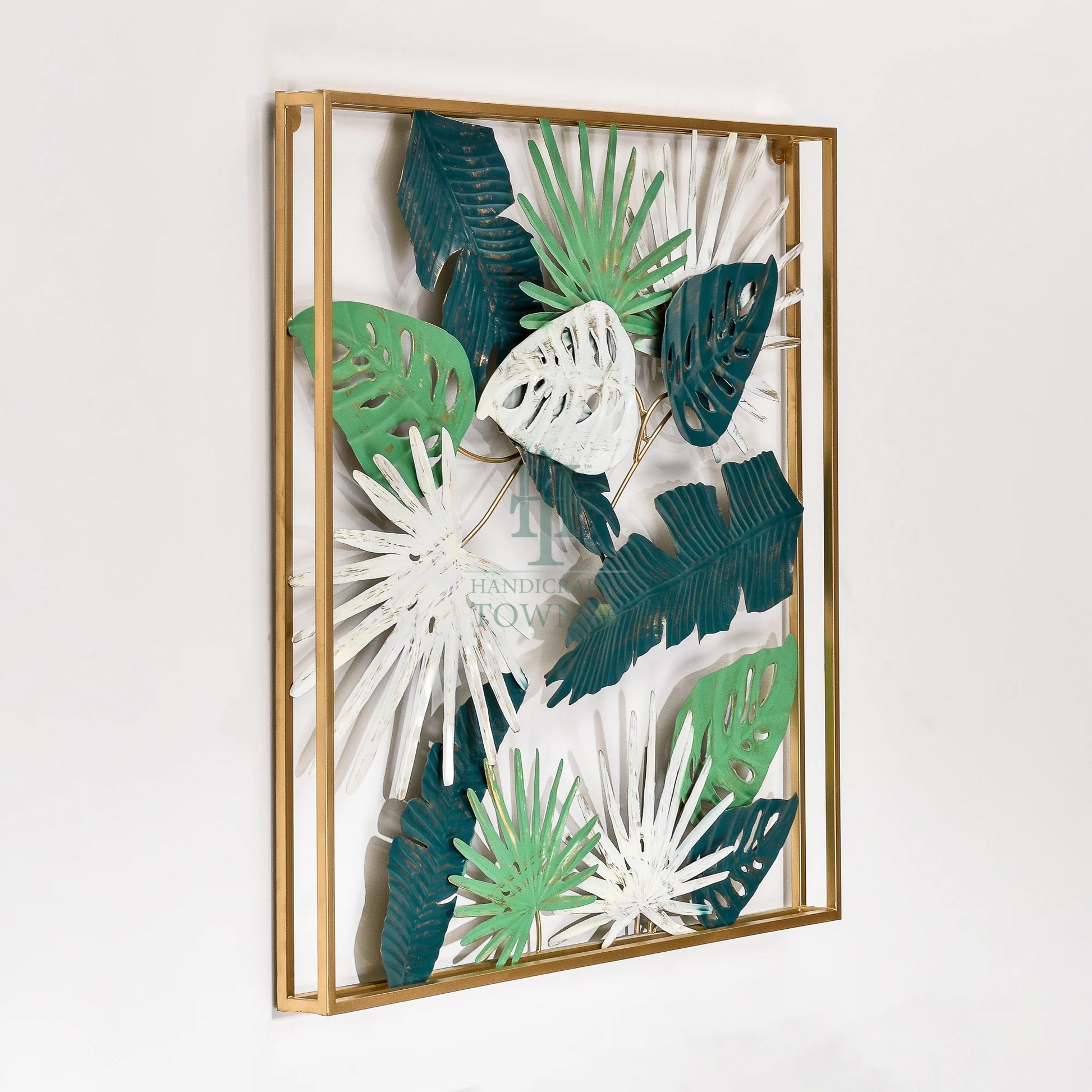 Lupin Leaves Frame Metal Wall Art – A Touch of Nature and Elegance for Your Home