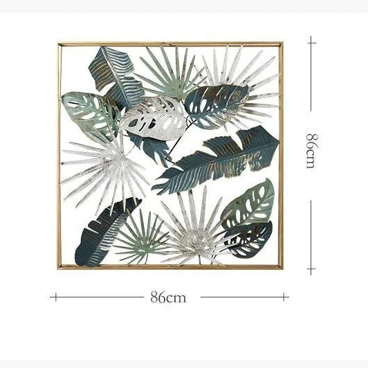 Lupin Leaves Frame Metal Wall Art – A Touch of Nature and Elegance for Your Home