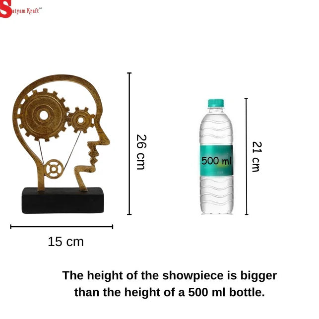 Man with Gear in the Head Statue – A Symbol of Creativity and Innovation