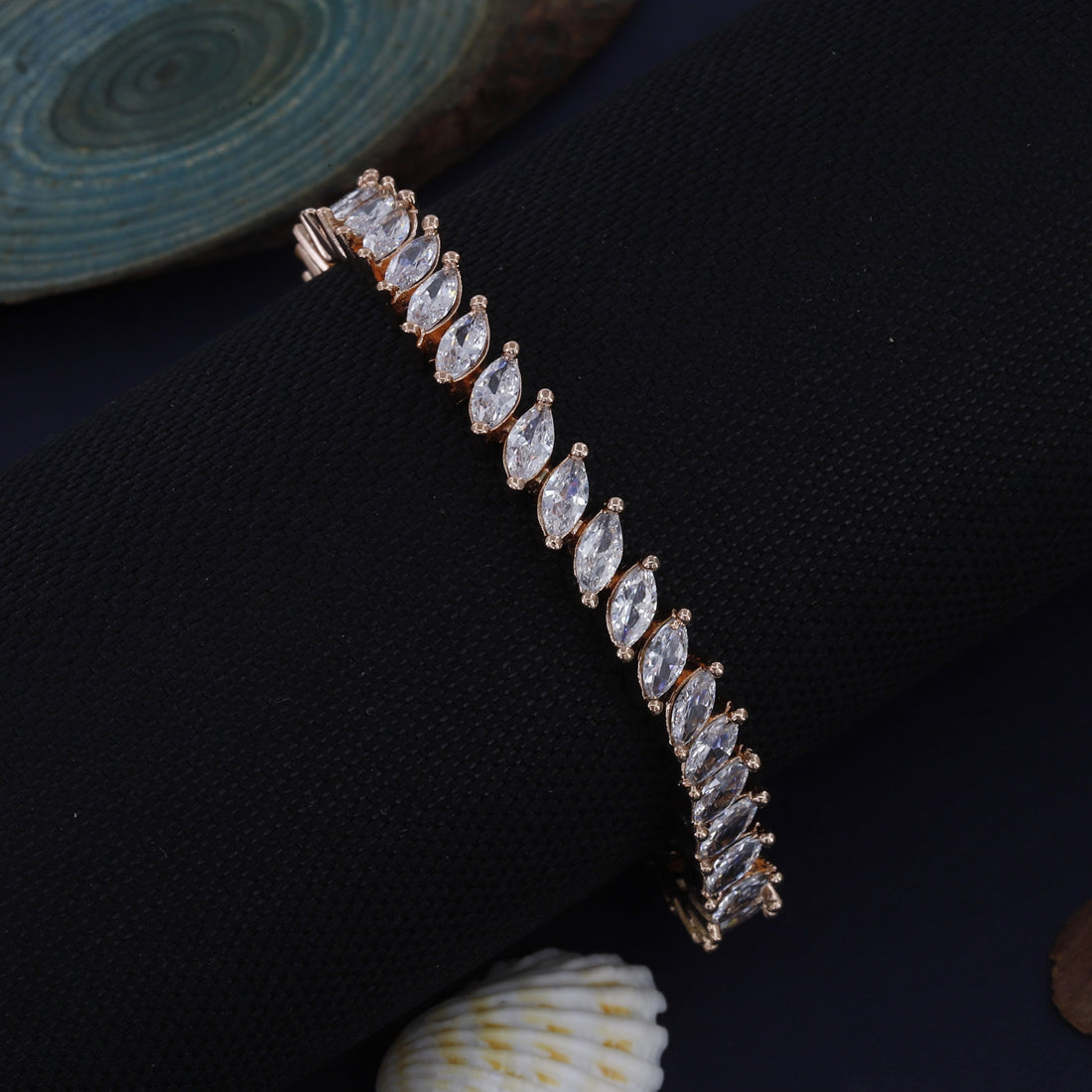 Marquise Shape Diamond Loose Bracelet – Timeless Sophistication with Sleek Elegance