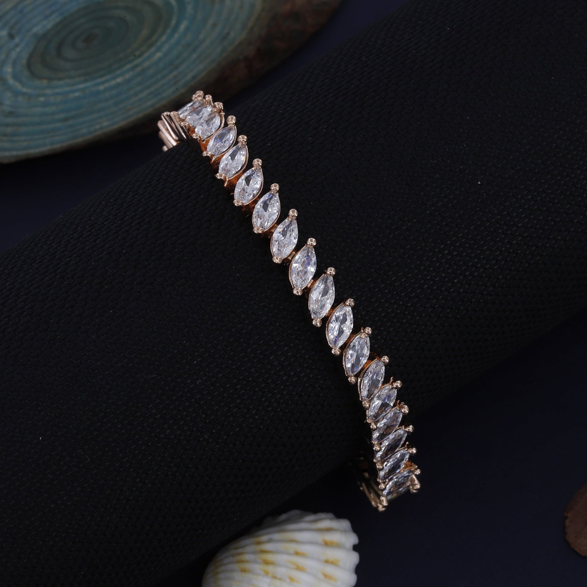 Marquise Shape Diamond Loose Bracelet – Timeless Sophistication with Sleek Elegance