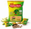Khattam-Khatta packaging with green and yellow colors, showing a cartoon character and text.