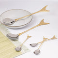 Mermaid Gold & Silver Dessert Spoons | A Touch of Elegance for Your Sweet Moments