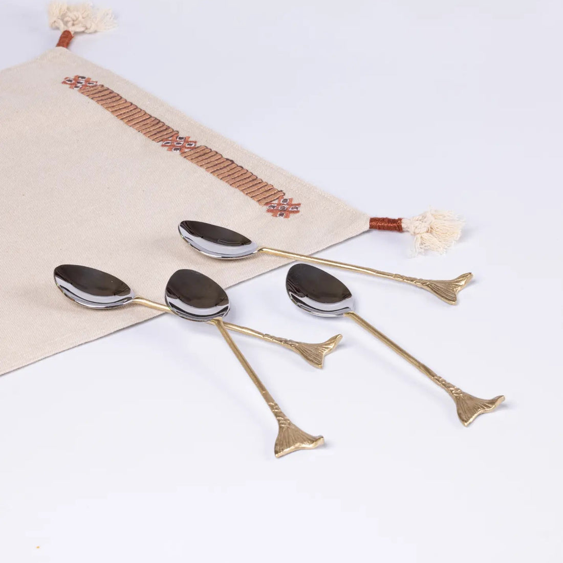 Mermaid Gold & Silver Dessert Spoons | A Touch of Elegance for Your Sweet Moments